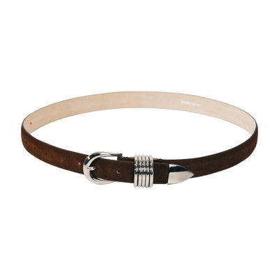 Dehanche Hollyhock Suede Belt In Brown