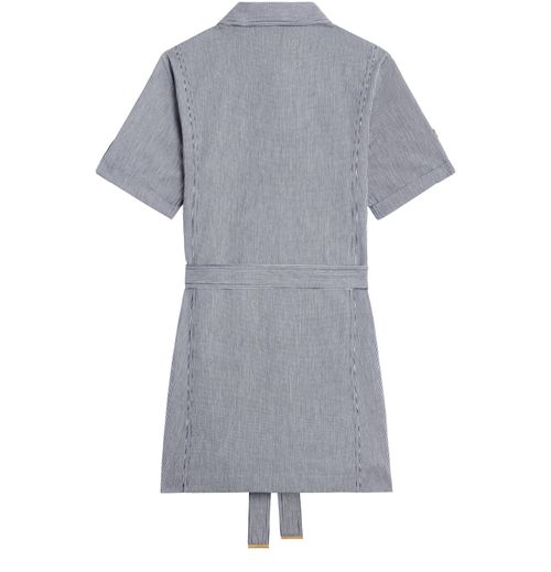 CELINE Trapeze mini dress in striped cotton