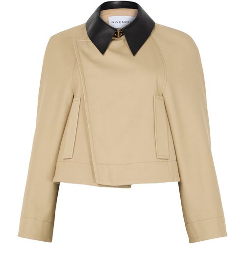 GIVENCHY Cropped pea coat in cotton and wool