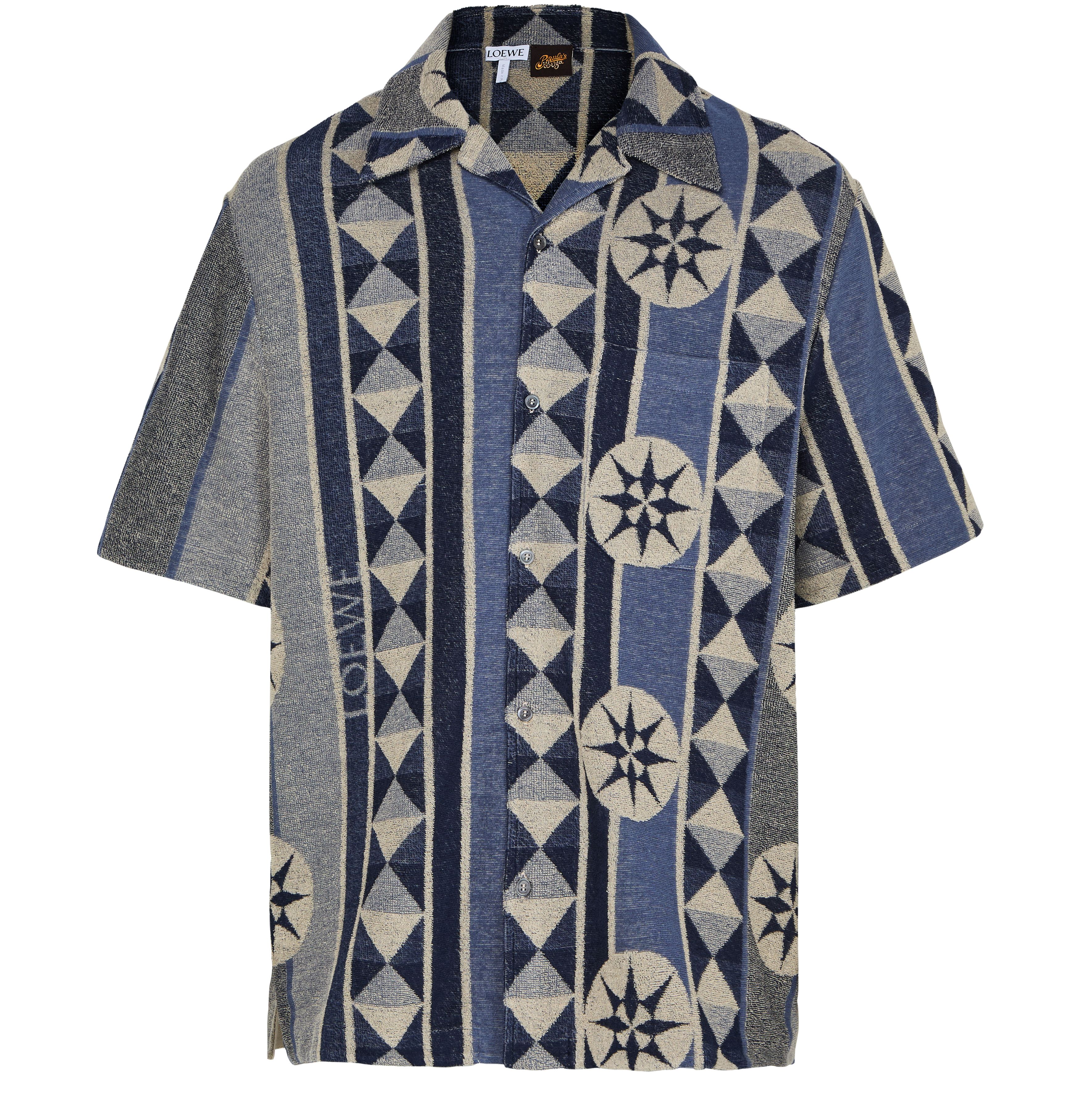Short-sleeved terrycloth shirt