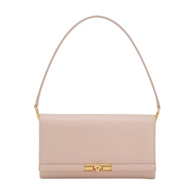 Dolce & Gabbana Leather Marlene Shoulder Bag In Beige