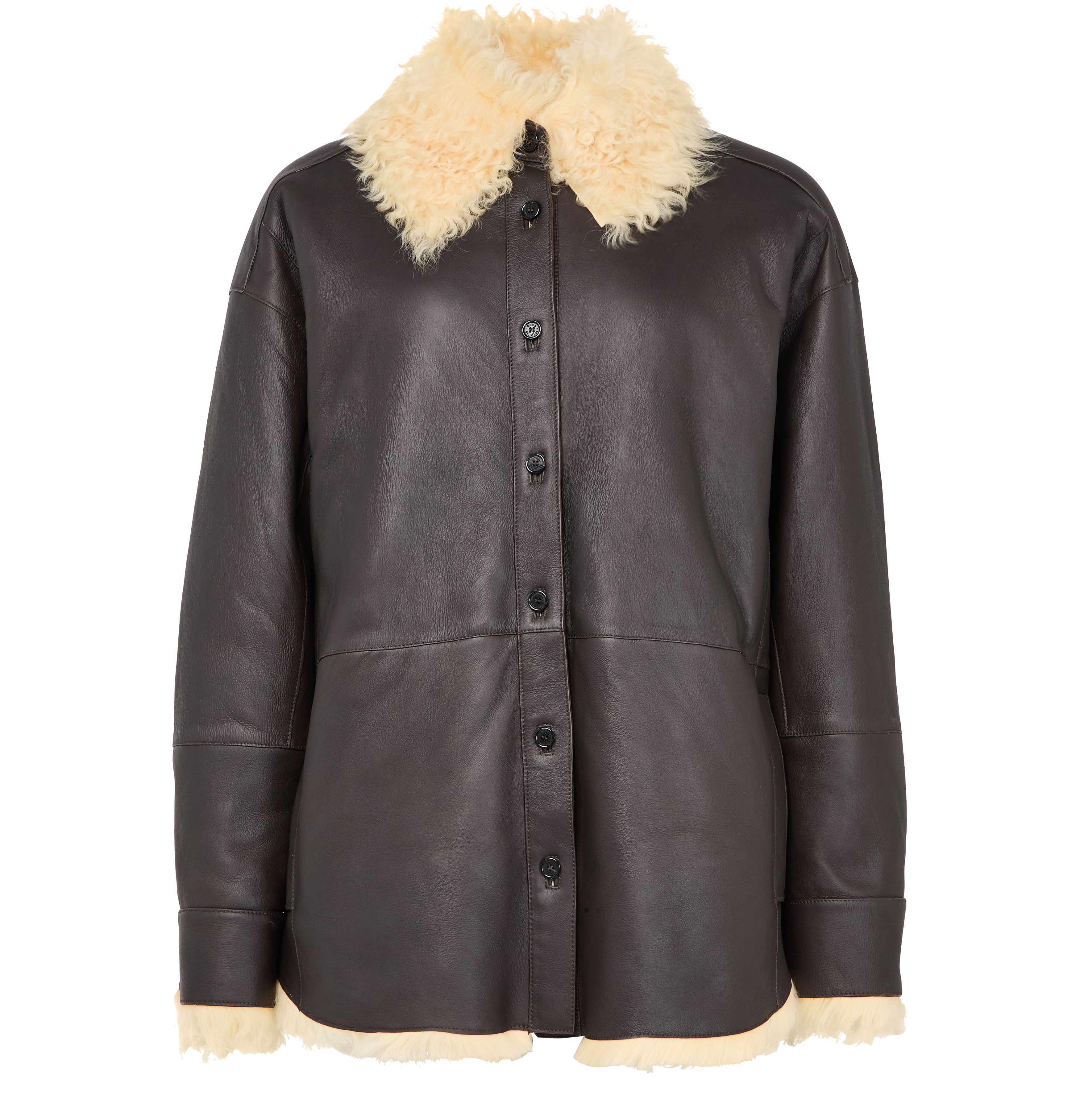 Shearling shirt jacket