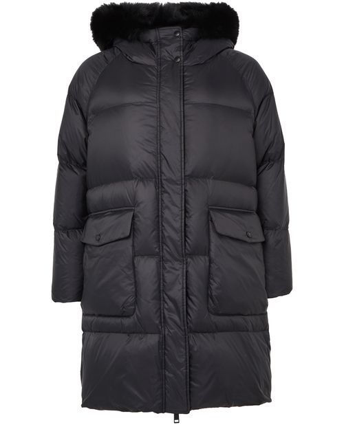 YVES SALOMON Puffer jacket with a fox fur hood