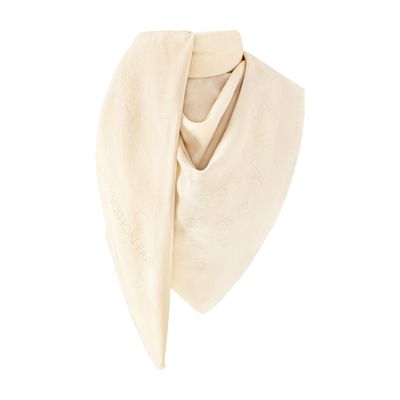 Louis Vuitton Flower And Straps Shawl In Beige