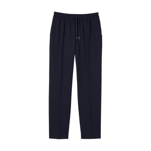 Sandro New Alpha Drawstring Waist Straight Leg Pants In Schwarz