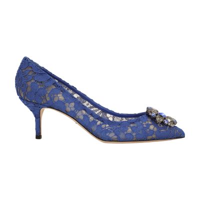 Dolce & Gabbana Women's Blue Lace Rainbow Pumps Size 37.5