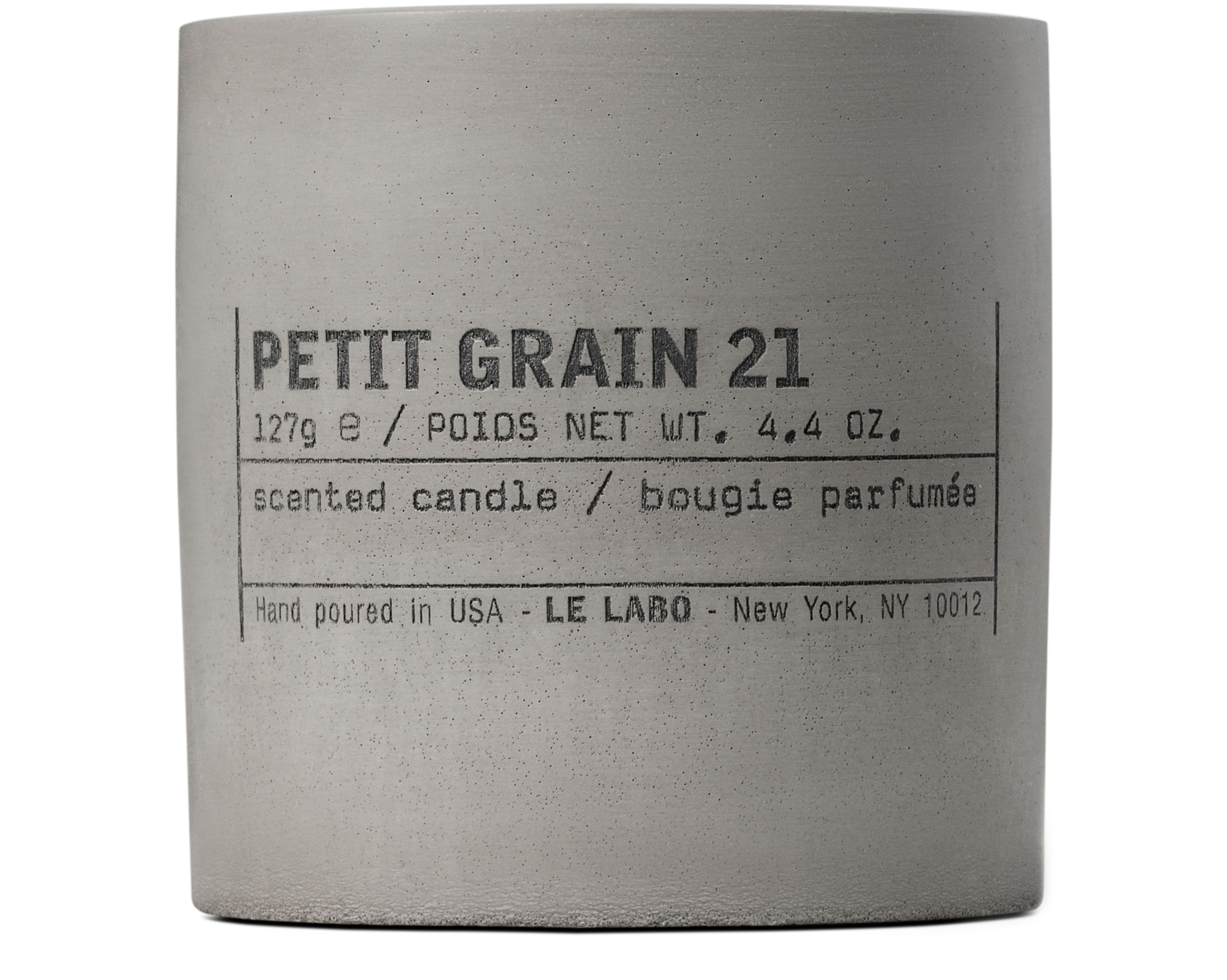 Petit Grain 21 medium concrete candle 127 g