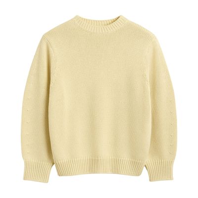 Totême Oversized Round-neck Sweater In Yellow