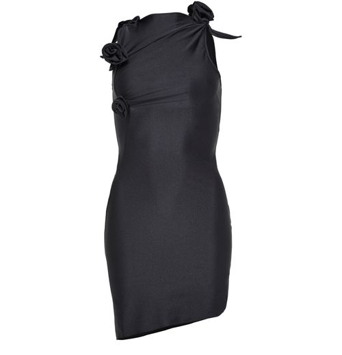 COPERNI Asymmetric flower mini dress