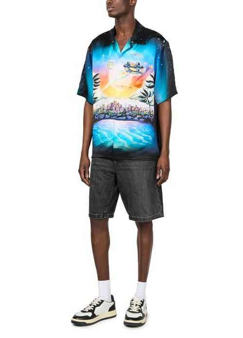 CASABLANCA Short sleeve cuban collar shirt