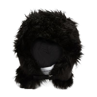 Yves Salomon Sheepskin Chapka In Black