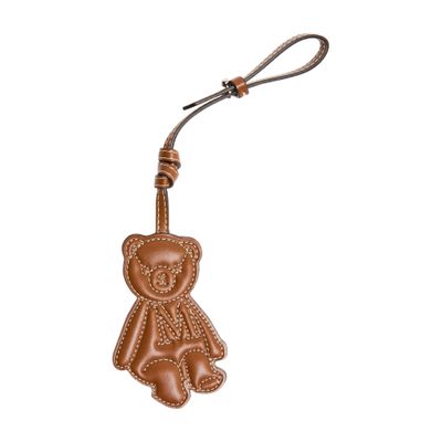 Max Mara Bear Shaped Keyring In Brown