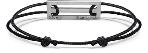 LE GRAMME 2,5g polished sterling silver lacquered cord bracelet
