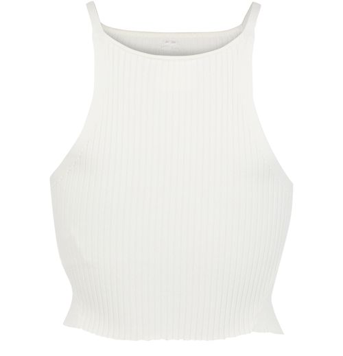 COURREGES Circle rib knit top
