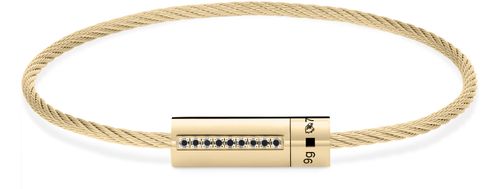 LE GRAMME Le 9g cable bracelet set with diamonds