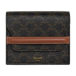 Card Holder in Triomphe Canvas with Celine Print - Brown / White / Beige - for Women