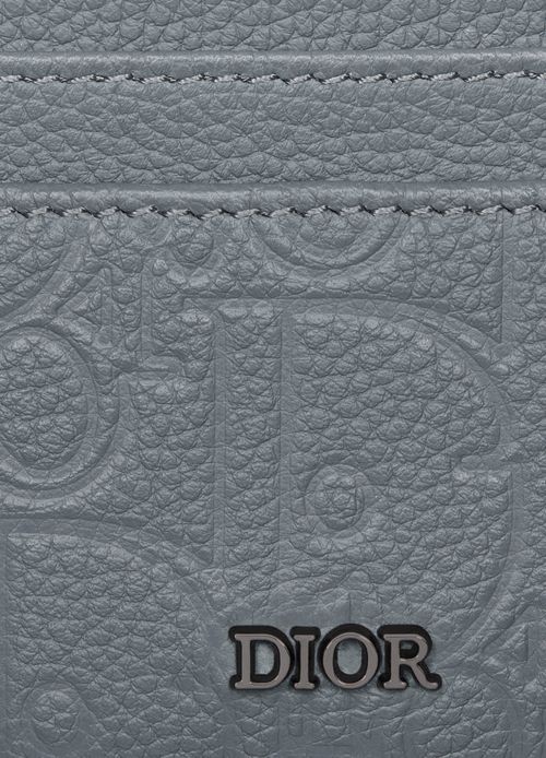 DIOR Card Holder in Gravity leather