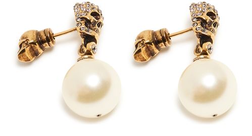MCQUEEN Ohrringe Pave Skull