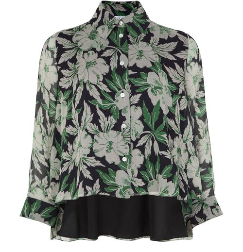 LOEWE Floral print silk shirt