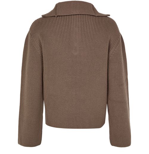 COURREGES Ribbed wool trucker sweater