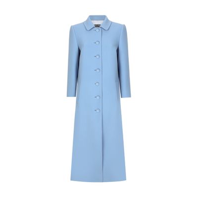 Dolce & Gabbana Single-breasted Virgin-wool Coat In Purple