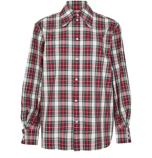 CELINE Shirt in tartan cotton