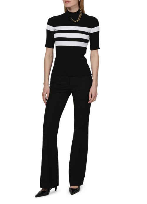 JEAN PAUL GAULTIER The viscose knitted short sleeves pullover