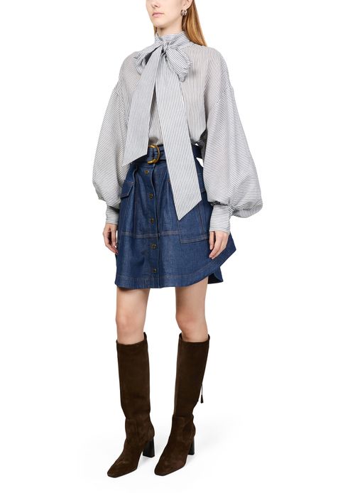 ZIMMERMANN Mini jupe cargo en denim