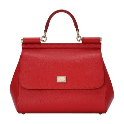 Dolce & Gabbana Sicily Medium Bag In Red