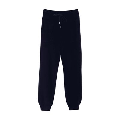 Barrie Drawstring Cashmere Track Pants In Blue