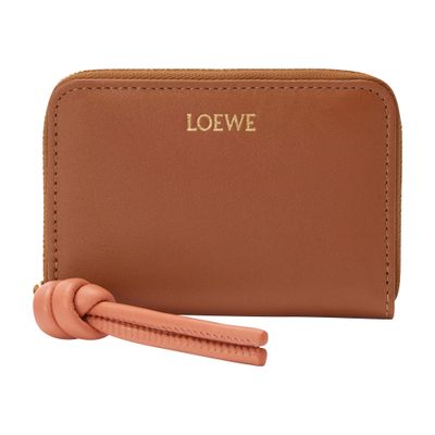 Loewe Knot Purse Wallet In Glossy Nappa Calfskin In Pattern