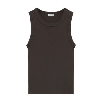 Loewe Anagram Tank Top In Stretch Viscose In Brown