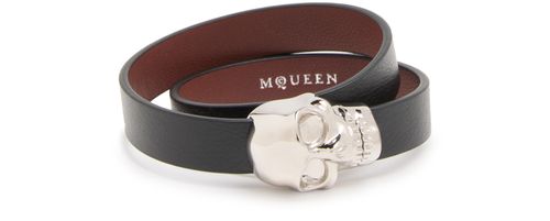 MCQUEEN Skull double wrap bracelet