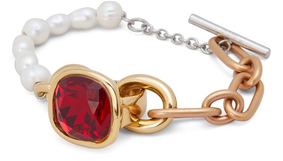 MARNI チェーンブレスレット ミックスリンクのチェーンブレスレット、ジュエルリング付き | Marni