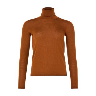 Max Mara Saluto Turtleneck Sweater In Brown