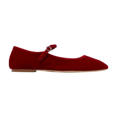 Aeyde Uma Ballet Flats In Red