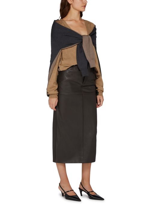 MOSCHINO Leather skirt
