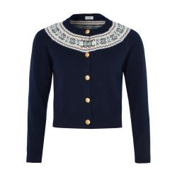 Women's Cardigan in fair isle cashmere | CELINE | 24S