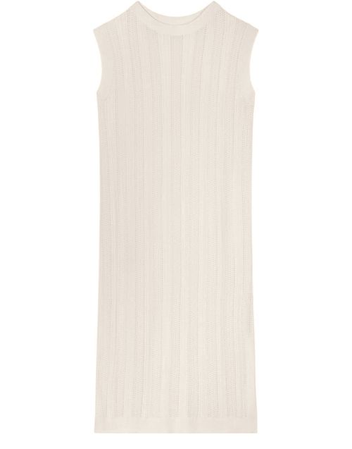 Bompard — Loose-fit sleeveless silk dress (Beige)