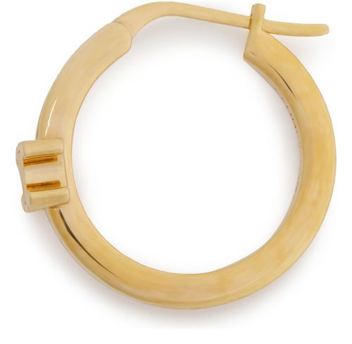 CELINE Triomphe hoops in enamel and brass with gold finish