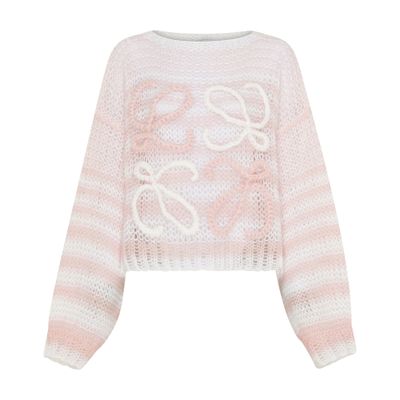Loewe Anagram Wool-blend Sweater In Pink