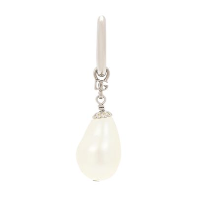 Dolce & Gabbana Pearl-drop Earring In Silver