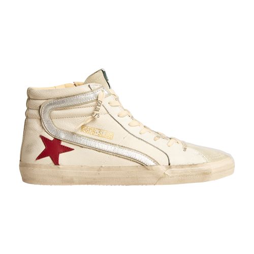 Golden Goose Slide Sneakers In White_ice_silver_red