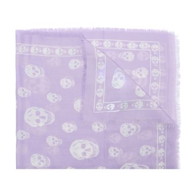 Alexander Mcqueen Skull Scarf In Purple
