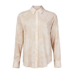 Tシャツ・カットソー ANINE BING SS25 BRAXTON SHIRT (A0710842MTL41 WHITE BORD) Anine Bing - Braxton Shirt - Shirt - White & Bordeaux