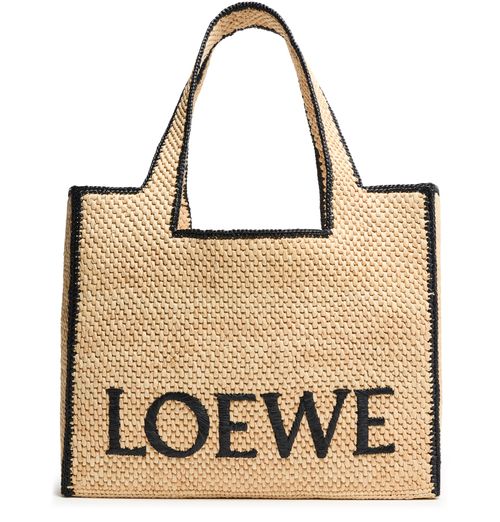 LOEWE LOEWE Font large raffia tote bag