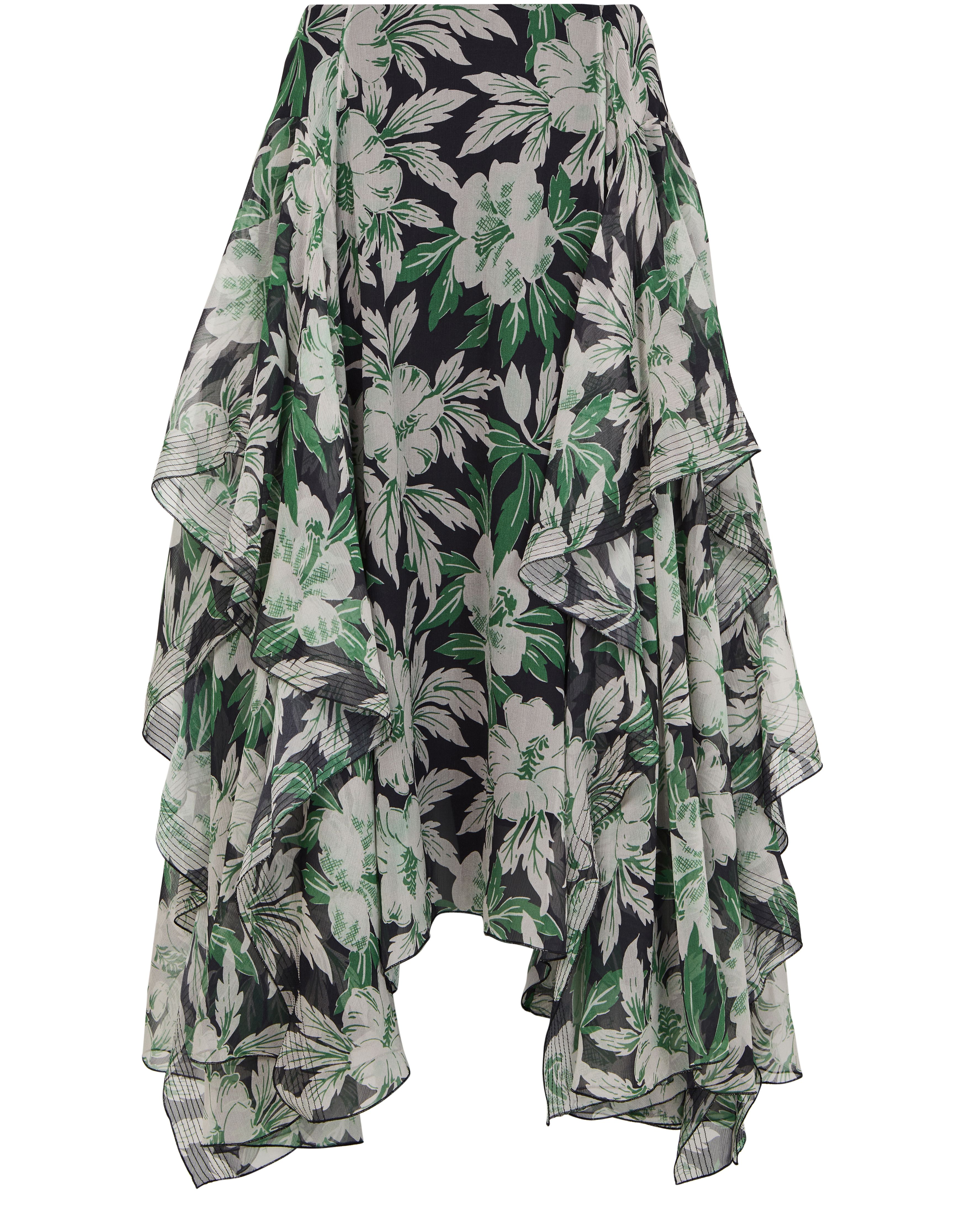 Floral print flowing skirt