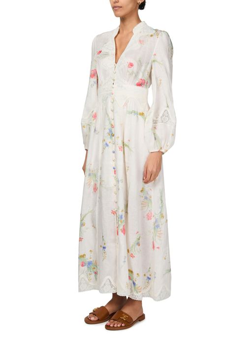 ZIMMERMANN Lucky lace plunge midi dress