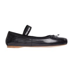 Women's Leather flat ballets | MIU MIU | 24S