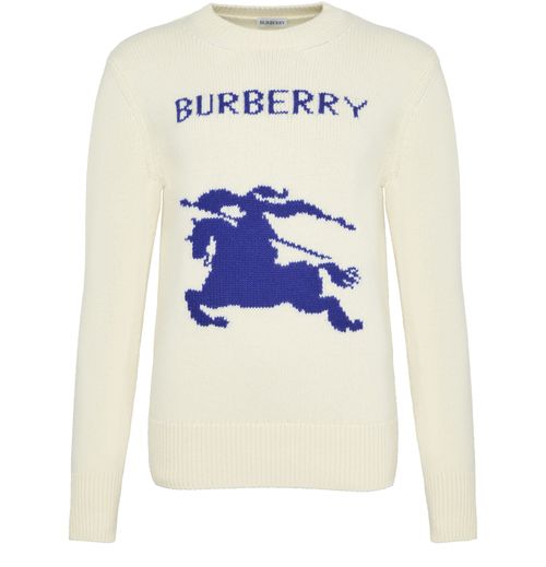 BURBERRY Pull à logo en coton